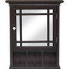 Neal Wooden Medicine Cabinet with Mirrored Door, Espresso - Cabinets - 1 - thumbnail