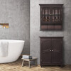 Neal Wooden 2 Door Wall Cabinet, Dark Espresso - Cabinets - 3