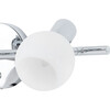 Triple Sconce Light with 3 Frosted Shades, Chrome Fixture - Lighting - 7
