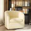 Monroe Faux Shearing Swivel Tub Chair, Ivory - Accent Seating - 3