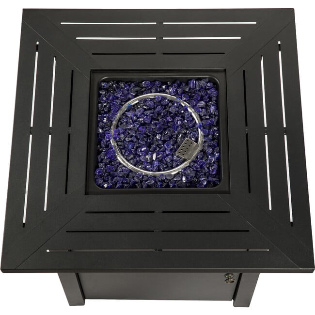 Outdoor Square 30" Propane Gas Fire Pit with Steel Base - Outdoor Home - 6