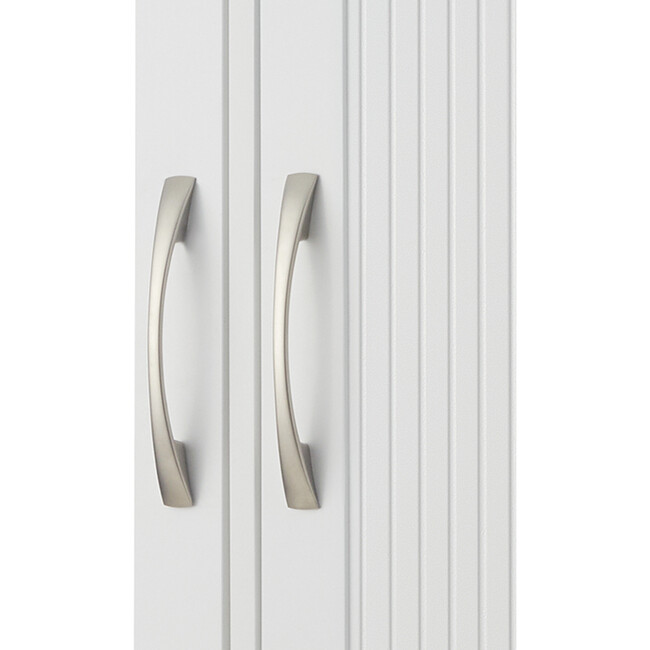 Newport Contemporary Wooden Wall-Mount Medicine Storage Cabinet with Mirrored Door for Bathrooms and Vanities, White, 6" x 18" x 20.5" - Cabinets - 6