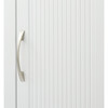 Newport Contemporary Wooden Linen Tower Storage Cabinet with Open Shelves, White - Cabinets - 7
