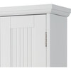 Newport Contemporary Wooden Wall-Mount Medicine Storage Cabinet with Mirrored Door for Bathrooms and Vanities, White, 6" x 18" x 20.5" - Cabinets - 7