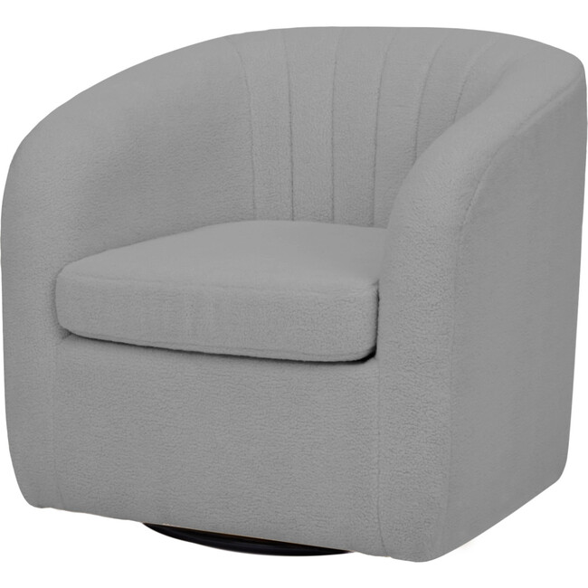 Monroe Faux Shearing Swivel Tub Chair, Gray