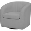 Monroe Faux Shearing Swivel Tub Chair, Gray - Accent Seating - 1 - thumbnail