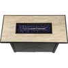 Outdoor Rectangular Propane Ceramic Gas Fire Pit with Steel Base, Black/Stone - Outdoor Home - 7