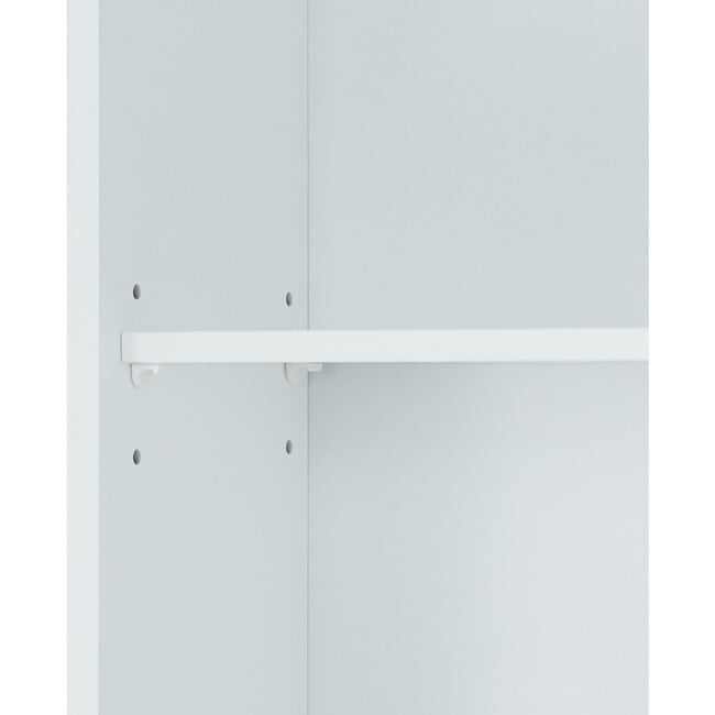 Newport Contemporary Wooden Over-the-Toilet Storage Cabinet with Shelves, White - Cabinets - 7