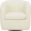 Monroe Faux Shearing Swivel Tub Chair, Ivory - Accent Seating - 6