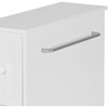 Narrow Freestanding Beadboard Cabinet with Two Storage Drawers and Chrome Towel Bar for Tight Spaces 6.5" (L) x 25" (H), White - Cabinets - 7
