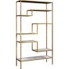 Marmo Modern Marble-Look 5-Tier Display Shelf, Marble/Brass - Bookcases - 1 - thumbnail