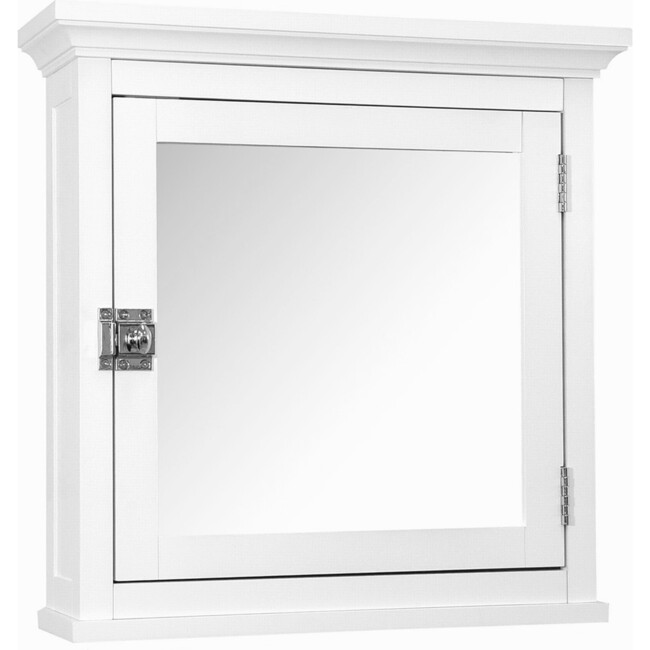 Madison Wooden Medicine Cabinet with Mirrored Door, White