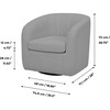 Monroe Faux Shearing Swivel Tub Chair, Gray - Accent Seating - 5