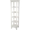 Madison Wooden Linen Tower with 5 Shelves, White - Cabinets - 1 - thumbnail