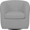 Monroe Faux Shearing Swivel Tub Chair, Gray - Accent Seating - 6