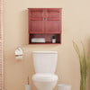 Martha Wooden 2 Door Wall Cabinet, Mahogany - Cabinets - 3