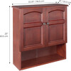 Martha Wooden 2 Door Wall Cabinet, Mahogany - Cabinets - 4