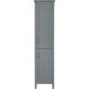 Mercer Mid Century Modern Bathroom Linen Tower Storage with Two Doors, Gray - Cabinets - 5