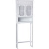 Lisbon Wooden Space Saver with Drapery-Lined Doors, White - Cabinets - 1 - thumbnail