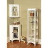 Madison Wooden Linen Tower with 5 Shelves, White - Cabinets - 2