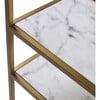 Marmo Modern Marble-Look 5-Tier Display Shelf, Marble/Brass - Bookcases - 6