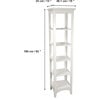 Madison Wooden Linen Tower with 5 Shelves, White - Cabinets - 3