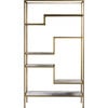 Marmo Modern Marble-Look 5-Tier Display Shelf, Marble/Brass - Bookcases - 7