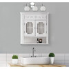 Lisbon Removable Wooden Wall Cabinet with Drapery-Lined Doors, White - Cabinets - 3