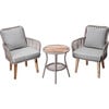 Indoor/Outdoor 3 Piece Wicker Bistro Table and Chairs Patio Seating Set - Outdoor Home - 1 - thumbnail