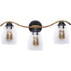 Heidi Dimmable 3-Light Bathroom Vanity Light, Black/Brass - Lighting - 1 - thumbnail