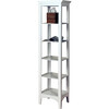 Madison Wooden Linen Tower with 5 Shelves, White - Cabinets - 4