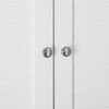 Louis Wooden Space Saver with Shutter Style Doors, White - Cabinets - 7