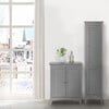 Glancy Wooden Linen Tower Cabinet with Storage, Gray - Cabinets - 2