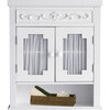 Lisbon Removable Wooden Wall Cabinet with Drapery-Lined Doors, White - Cabinets - 6