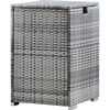 Gas Tank Wicker Cover Table for 20 LB Propane Tanks, Gray - Outdoor Home - 1 - thumbnail