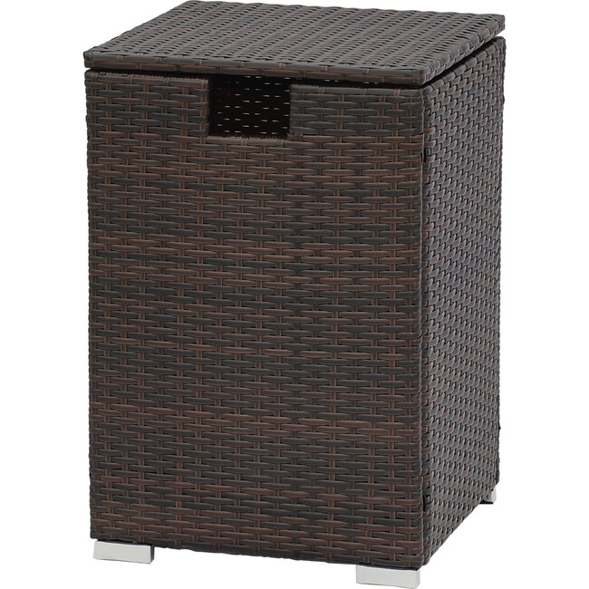 Gas Tank Wicker Cover Table for 20 lb Propane Tanks, Brown