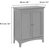 Glancy Wooden Floor Cabinet with Shutter Doors and Adjustable Shelves, Gray - Cabinets - 4