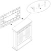 Lisbon Removable Wooden Wall Cabinet with Drapery-Lined Doors, White - Cabinets - 7