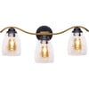 Heidi Dimmable 3-Light Bathroom Vanity Light, Black/Brass - Lighting - 5