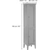 Glancy Wooden Linen Tower Cabinet with Storage, Gray - Cabinets - 4