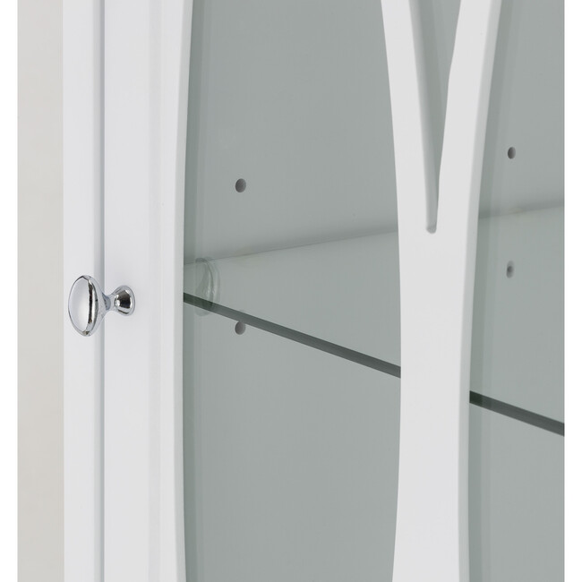 Florence Wooden Linen Tower with Storage, White Teamson Home