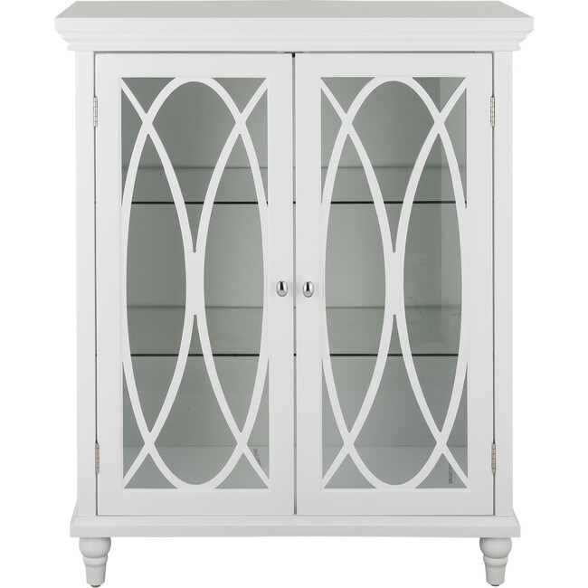 Florence 2 Door Wooden Floor Cabinet with Adjustable Shelves, Natural