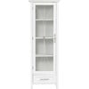 Delaney Wooden Linen Cabinet with Drawer, White - Cabinets - 1 - thumbnail