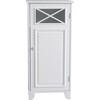 Dawson Wooden Floor Cabinet with Cross Molding, White - Cabinets - 1 - thumbnail