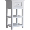Dawson Wooden Floor Cabinet with Cross Molding and Drawer, White - Cabinets - 1 - thumbnail