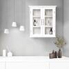 Delaney Wooden Wall Cabinet with 2 Doors, White - Cabinets - 2