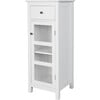 Connor Floor Cabinet with Adjustable Shelf and Storage Drawer, White - Cabinets - 1 - thumbnail