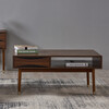 Dawson Modern Wooden Coffee Table with Storage, Walnut - Accent Tables - 3