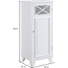 Dawson Wooden Floor Cabinet with Cross Molding, White - Cabinets - 4