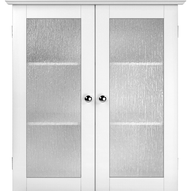 Connor 2 Door Floor Cabinet with 3 Shelves, White